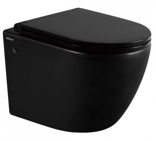 Подвесной унитаз ABBER Bequem AC1103MB безободковый чёрный матовый